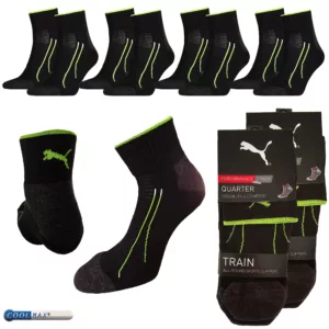 PUMA Performance COOLMAX Quarter Socken Schwarz 2 x 2er-Pack