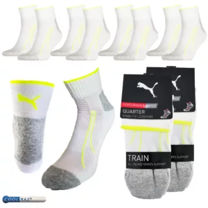 PUMA Performance COOLMAX Quarter Socken Weiß 2 x 2er-Pack